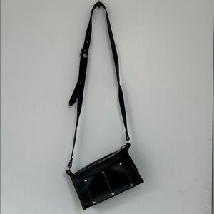 Rare Alexander Wang Black Crossbody Bag with Silver Accents